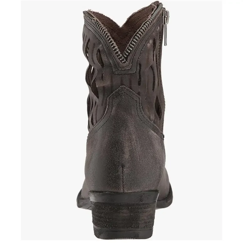 Very Volatile Desoto Western Boots 8 Brown NWT Leather Ankle Booties Heel Boho